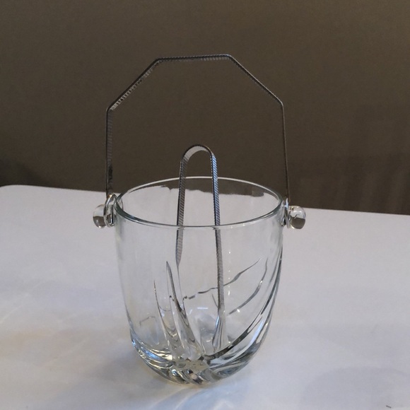 Glass Ice Bucket - Vintage